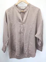 ◇ Θ AuieF アウィーエフ オーバーデザイン 長袖 ブラウス カットソー サイズ38 カーキ系 レディース E  【1506110010773】