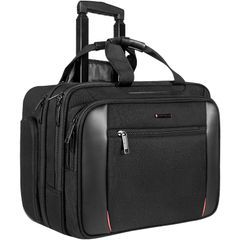 [Special Sale] Anti-Skimming Pocket, A4/B4 Size, Fits 17.3-inch Laptops, Large Capacity, Carry-on Size, Men's PC Bag, Rolling Briefcase, with Carry-on Strap, Rolling Laptop Bag, Wheeled Business Bag, Carry-on Bag, Silent Casters