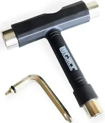 ＷＡＬＮＵＴ　ＳＫＡＴＥ スケートツール コンパクト T レンチ スケートボード ワイ字 ネジ切り 工具 ソケットレンチ ラチェット式 ネジ切り無し T-TOOL(ネジ切り無し T-TOOL)