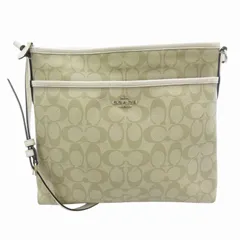 コーチ COACH シグネチャー ショルダーバッグ 斜め掛け クロスボディ PVC ロゴ金具 ベージュ F58297 /FT ■GY14