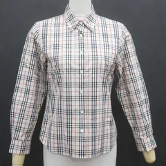 ITZYV9LROJDY BURBERRY LONDON バーバリー ロンドン ノバチェック シャツ 長袖 トップス 三陽商会 綿 コットン ベージュ レディース サイズ５