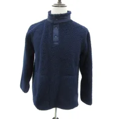 ホワイトマウンテニアリング White Mountaineering × ユニクロ UNIQLO フリース ボアプルオーバー ジャケット L 紺 ネイビー /YS27のサムネイル
