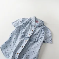 ヴィヴィアンウエストウッドレッドレーベル Vivienne Westwood REDLABEL ブザム フリル ブラウス 2/サックス ロゴ刺繍【2400013533720】のサムネイル