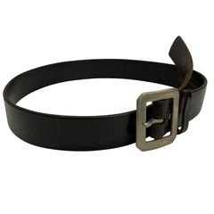 The Real McCoy's Joe McCoy, Made in England, Size 34, Oak Bark Leather Belt/Suspenders, Men's Belt, Black, 201goods-707 VB