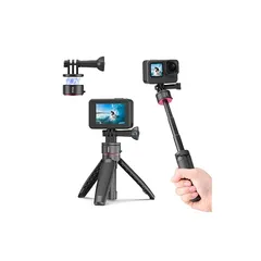 Ulanzi Go-Quick II ミニ三脚 Gopro用 磁気マグネットマウント クイックリリース三脚 3段伸縮 自撮り棒 セルカ棒 カメラ三脚 アクションカメラ 三脚 軽量 卓上三脚 vlog アクセサリー ミニ三脚 GoPro Hero用/Fusi