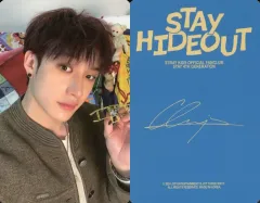 【中古】コレクションカード(男性) Stray Kids/バンチャン(Bang Chan)/裏面青・印刷サイン入り/「Stray Kids Official Fanclub STAY 4th Generation STAY HIDEOUT」Kit封入フォトカー