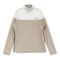 サイズ：2 NEW BALANCE GOLF ニューバランス 2024年モデル モックネック 長袖 Tシャツ  ベージュ系 [240101435742] ゴルフウェア レディース ストスト