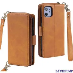 iPhone 11 ケース 手帳型 多財布デザイン iPhone 11 カバー 手帳 専属ストラップ iPhone11 スマホケース サイドマグネット スタンド機能付き アイフォン11 手帳型ケース カード収納 iPhone 11 財布一 S1 カーキ 448