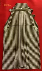 限品限り　used　袴　茶　ゴールドストライプ　2.40寸　168cm～　成人式　卒業式　入学式　結婚式　新郎様　仲人　男着物　催事　式典　レイヤー衣裳