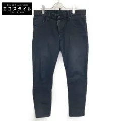 DSQUARED2 ディースクエアード 21年 ﾌﾞﾗｯｸ S74LB0941 BLACK BULL ｽｷﾆｰ ﾊﾟﾝﾂ 48