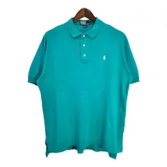 90年代 USA製 Polo by Ralph Lauren ポロ ラルフローレン ポロシャツ エメラルドグリーン(メンズ L)中古 古着 U0434