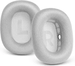 イヤーパッド イヤークッション イヤーカップ 交換用 Apple AirPods Max ヘッドホンに対応 GEVO 互換性 メッシュ生地 &メモリーフォーム イヤークッション付き 通気性 低反発素材 (White)