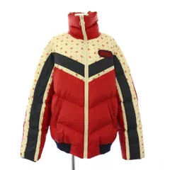 グッチ GUCCI FLORAL PADDED DOWN JACKET フローラルパデットダウンジャケット スタンドカラー アウター ジップアップ ロゴ ナイロン ウール 42 赤 レッド 517555 /BBのサムネイル
