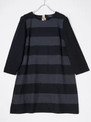 BURBERRY LONDONバーバリー ロンドン 日本製 ウールジャージーボーダードレスワンピース チュニック【2】【LOPA76978】