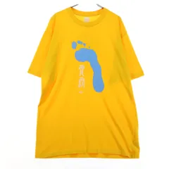 美品 adidas アディダス 両面プリント 半袖 Tシャツ XO オレンジ メンズ 古着