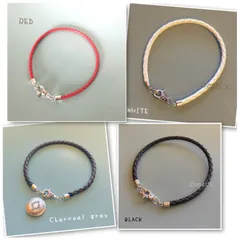 犬猫☆選べる7色★シンプル 本革製ブレイドレザーチョーカーネックレス