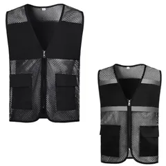 【新品】メッシュ ベスト ワーク ベスト Mesh Vest ユニホームベスト Size L〜4XL【送料無料！】