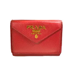 プラダ サフィアーノ 三つ折り財布 レザー 1MH021 レディース  PRADA  中古 プラダ