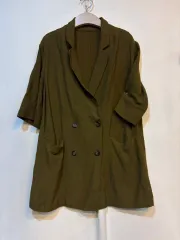 MassimoDuttiマッシモデュッティノーカラーナポレオンリネンコート麻春夏 MassimoDuttiマッシモデュッティノーカラーナポレオンリネン