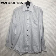 b235 VAN BROTHERS ヴァンブラザーズ　カッターシャツ　ワイシャツ　シャツ　長袖　古着