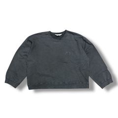 参考上代30800円 ANCELLM 25SS EMBROIDERY SWEAT SHIRT エンブロイダリースウェットシャツ クルーネックトレーナー ヴィンテージ加工 アンセルム ANC-CT87-A ブラック 2 93597A7のサムネイル