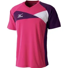 卓球 ミズノ ユニフォーム 82JA550064 ベリーピンク×インペパープル Tシャツタイプ 半袖シャツ MIZUNO ウェア XL 2XLのサムネイル