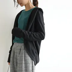 ボレロ風ライトスウェットフーディーカーディガン 33418