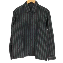 コムサイズム COMME CA ISM 総柄 ストライプ 刺繍 L/S シャツ メンズ JPN：L 