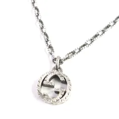美品▽GUCCI グッチ インターロッキングG アラベスク AG925 チェーン  