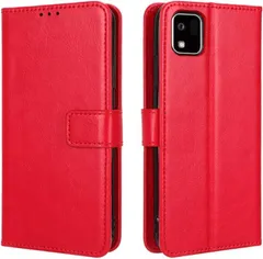 For かんたんスマホ3 A205KC 用の手帳型 ケース カバー For かんたんスマホ3 用のケース 手帳型 カバー For かんたんスマホ3 A205KC 用のケース 手帳型 ケース 【Hcsxlcj】A205KC (レッド)