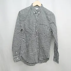 ◇ Θ URBAN RESEARCH ROSSO チェック柄 長袖 シャツ サイズS ブラック ホワイト メンズ E  【1504210011126】