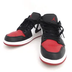 NIKE / ナイキ ◆エアジョーダン1 ロー/ブレッドトゥ/レッド×ブラック/27ｃｍ 553558-161 【メンズ/MEN/男性/ボーイズ/紳士】【靴/クツ/シューズ/SHOES】 メンズファッション【中古】 