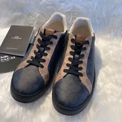うらら様専用ページ COACH コーチ ローカット スニーカー LOWLINE LOW TOP US 7 24cm シグネチャー レザー ブラック ブラウン ホワイト レディース シューズ PAWNSHOPRiZ  パウンショップリズ