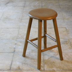 栗材＋ブナ材 丸椅子　スツール チェア 古家具 古道具 アンティーク レトロ 栗材＋ブナ材 丸椅子 スツール チェア 古家具 古道具 アンティーク