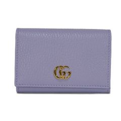 GUCCI グッチ ダブルG バイカラー カードホルダー 現行 パステル パープル イエロー スナップボタン マチ付き パスケース 名刺入れ 未使用 GGマーモント ライラック カードケース 739525 CAO2G 5341