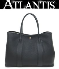 【広尾店】 極美品 エルメスHERMES ガーデンパーティPM ネゴンダ ブラック SV金具 C刻印 (2018年) 【16181】