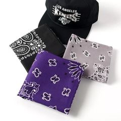 【3枚セット】NHL ロサンゼルス・キングスカラー HAV-A-HANK/ハバハンク オリジナル ペーズリーバンダナ アメリカ製 新品 KINGS-