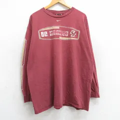 XL/古着 ナイキ NIKE 長袖 ビンテージ Tシャツ メンズ 00s BCホッケー 大きいサイズ コットン クルーネック えんじ系 25jun25 中古