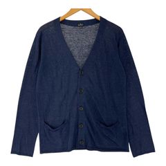 Paul Smith ポール・スミス リネン Vネックカーディガン sizeM/ネイビー