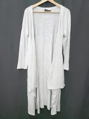 ◇ Θ PATTERN TORSO antiqua コットン100% 長袖 カーディガン ライトグレー系 レディース E  【1508060000538】