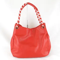 良品『USED』Kitamura キタムラ トートバッグ レッド レザー 紅白