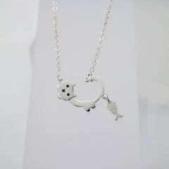 【ネックレス】送料無料 S925 シルバー 925  猫ネックレス ねこアクセサリー  金属アレルギー対応  非アレルギー  オシャレ 猫柄 可愛い 女子  キャット ネコ雑貨 八千代 猫グッズ 千葉 cats