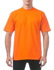 PRO CLUB プロクラブ Tシャツ メンズ 半袖 無地 ヘビーウェイト オレンジ 101 2XL