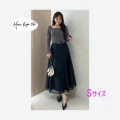 スカート herlipto Satin Trimming Organdy Skirt S Satin Trimming Organdy Skirt（スカート）｜Her lip to（ハー