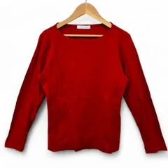 ドゥクラッセ　Lサイズ　トップス　シャツ・ブラウス　長袖　綿100　エンジ