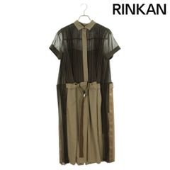 サカイ  22-06038 インナー付きプリーツミックスドレスワンピース レディース 2