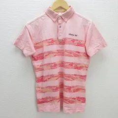 G■アディダス/adidas GOLF 半袖ポロシャツ/スポーツウェア【M】ピンク系/men's/129【中古】■