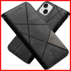 レザー スマホケース カード収納 財布型 マグネット式 スタンド機能 アイフォン15 高級PUレザー 携帯カバー 手帳型 耐衝撃 レンズ保護 ケース 擦り傷防止 ストラップホール付き iPhone15 おしゃれ 人気 ZHUAZHULE （ブラック）