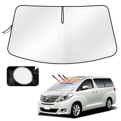 Cartist トヨタ アルファード ヴェルファイア 20系 フロントサンシェード Alphard Vellfire 2008-2015年 フロントガラス サンシェード シェードカーテン マルチサンシェード 遮光 シェード 日よけ 車種専用 UVカット 車 1