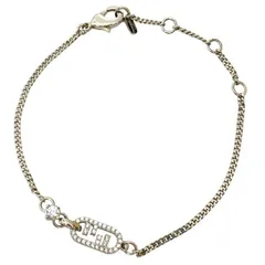FENDI フェンディ 8AH428 ブレスレット O’LOCK オーロック バングル アクセサリー クリスタル メタル シルバー